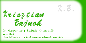 krisztian bajnok business card