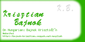 krisztian bajnok business card